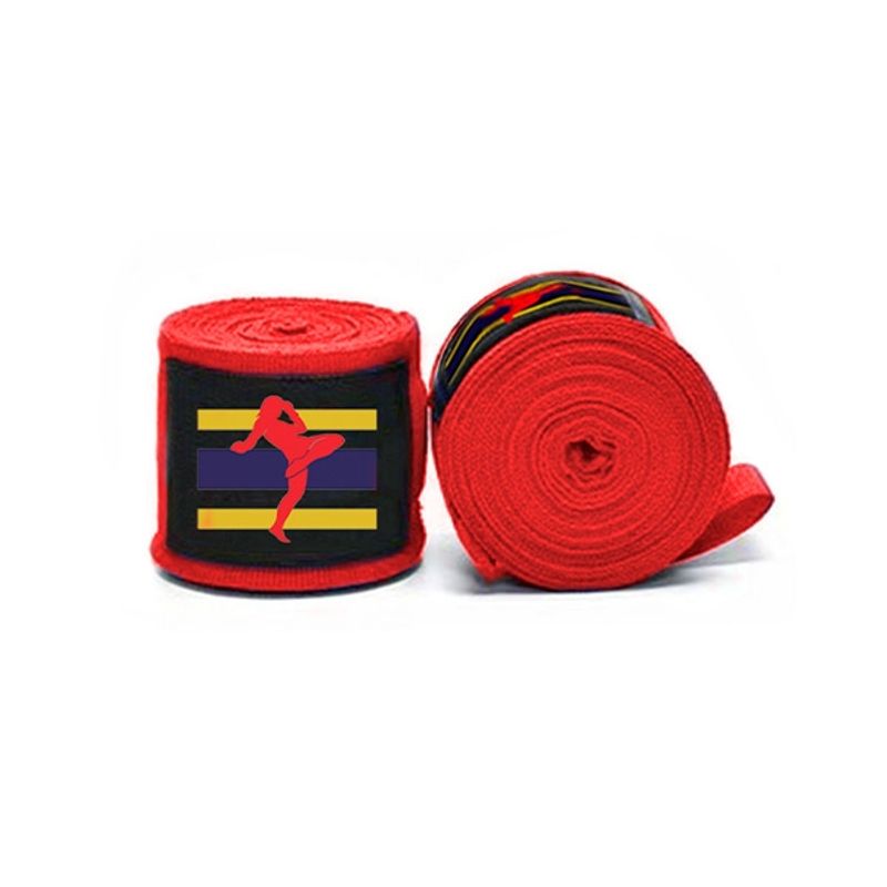 GENERICO - Vendas Boxeo - Par - Wraps 5cm X 4mt - Rojo - Algodón