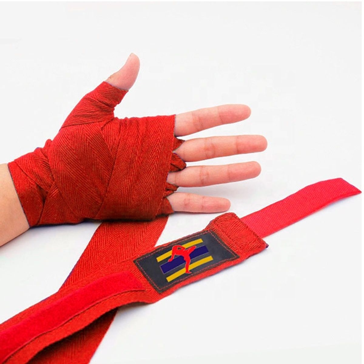 GENERICO - Vendas Boxeo - Par - Wraps 5cm X 4mt - Rojo - Algodón