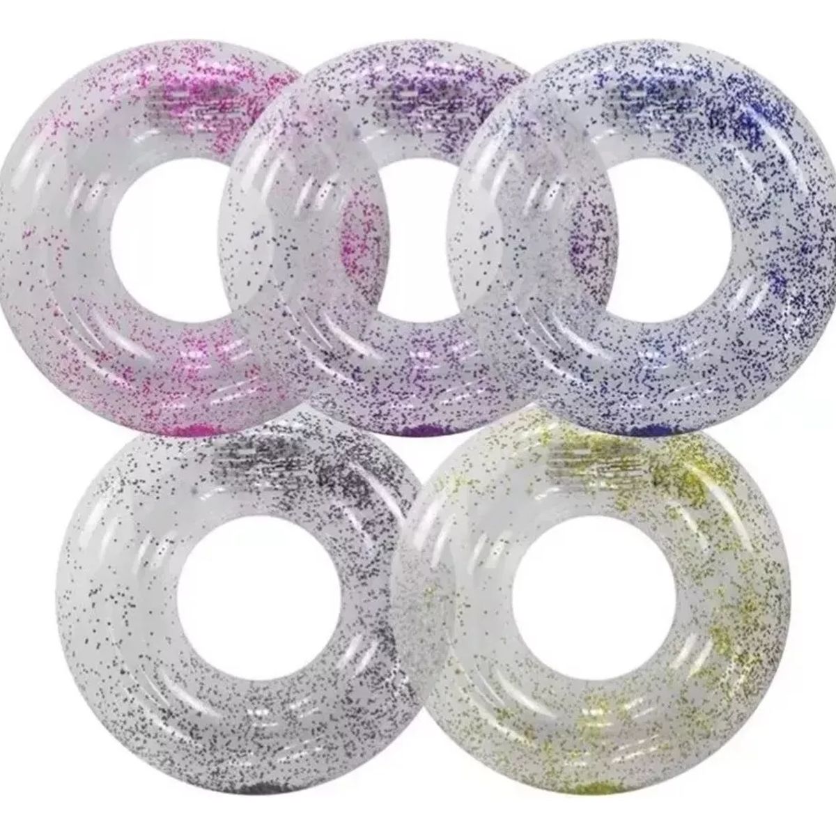 GENERICO - Flotador De Piscina Glitter Inflable Para Niños Aro 90cm