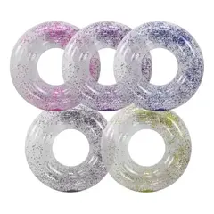GENERICO - Flotador De Piscina Glitter Inflable Para Niños Aro 90cm
