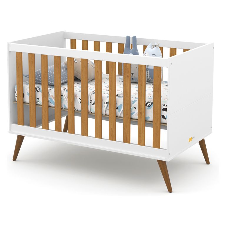 KIDSCOOL Cuna Multifunción Gold Blanca Eco Wood