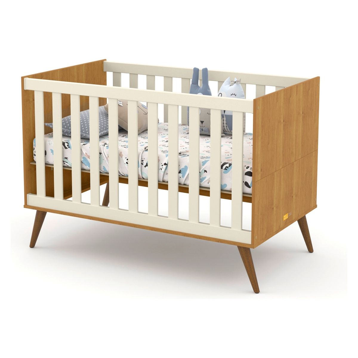 KIDSCOOL - Cuna Multifunción Gold Gris Eco Wood Kidscool