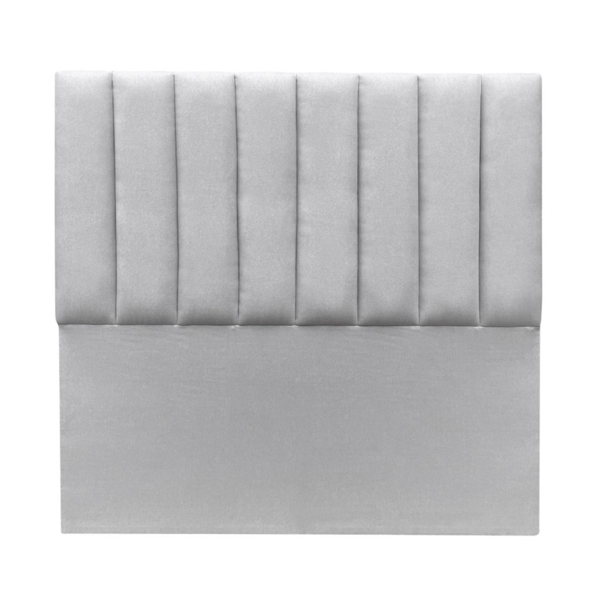 GENERICO - Respaldo de cama Tubular al piso FELPA GRIS PERLADO 2 PLAZAS