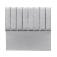 Respaldo de cama Tubular al piso FELPA GRIS PERLADO 2 PLAZAS