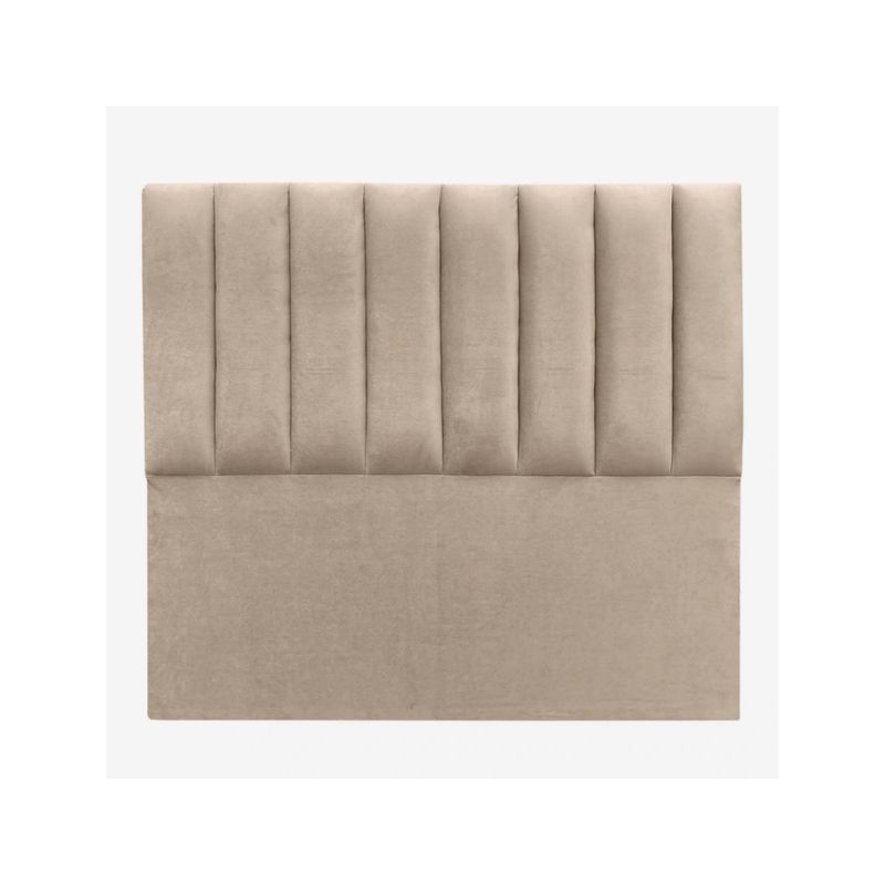 GENERICO - Respaldo Tubular al piso FELPA BEIGE 2 PLAZAS