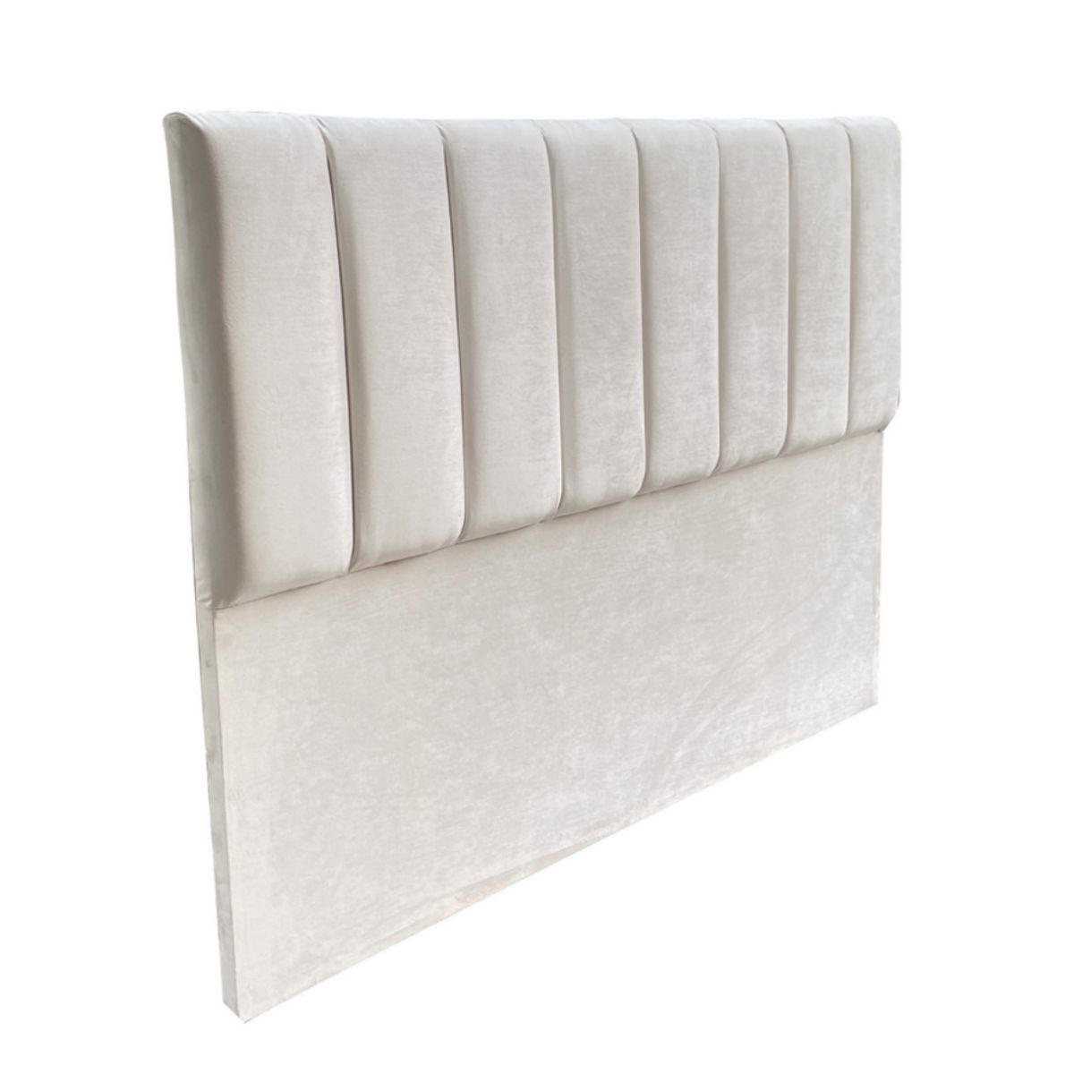 GENERICO - Respaldo Tubular al piso FELPA BLANCO CRUDO 2 PLAZAS