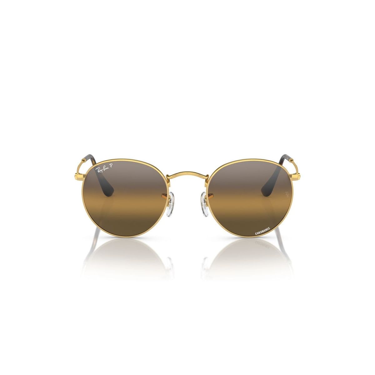 RAY BAN - Anteojos De Sol Ray-Ban RB3447 Round Metal Dorado Hombre