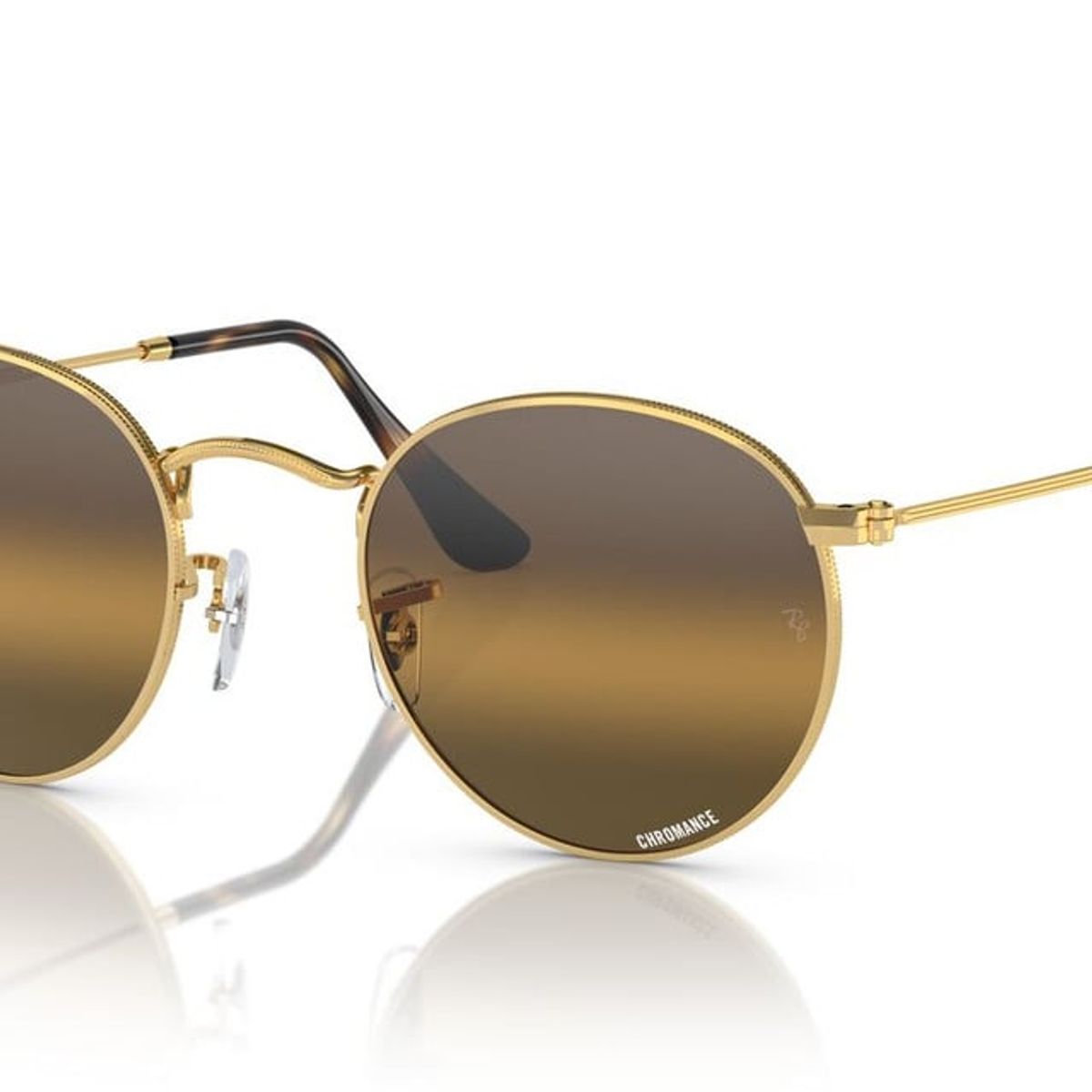 RAY BAN - Anteojos De Sol Ray-Ban RB3447 Round Metal Dorado Hombre