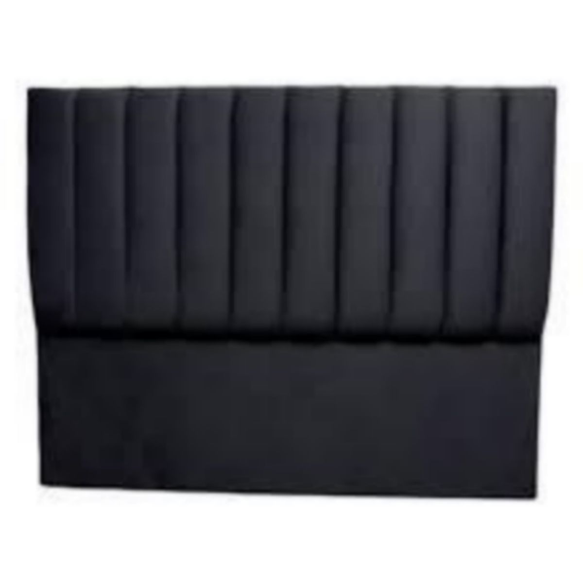 GENERICO - Respaldo de cama Tubular al piso FELPA NEGRA KING