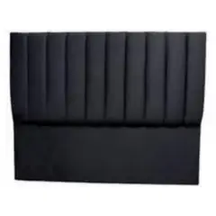 GENERICO - Respaldo de cama Tubular al piso FELPA NEGRA KING