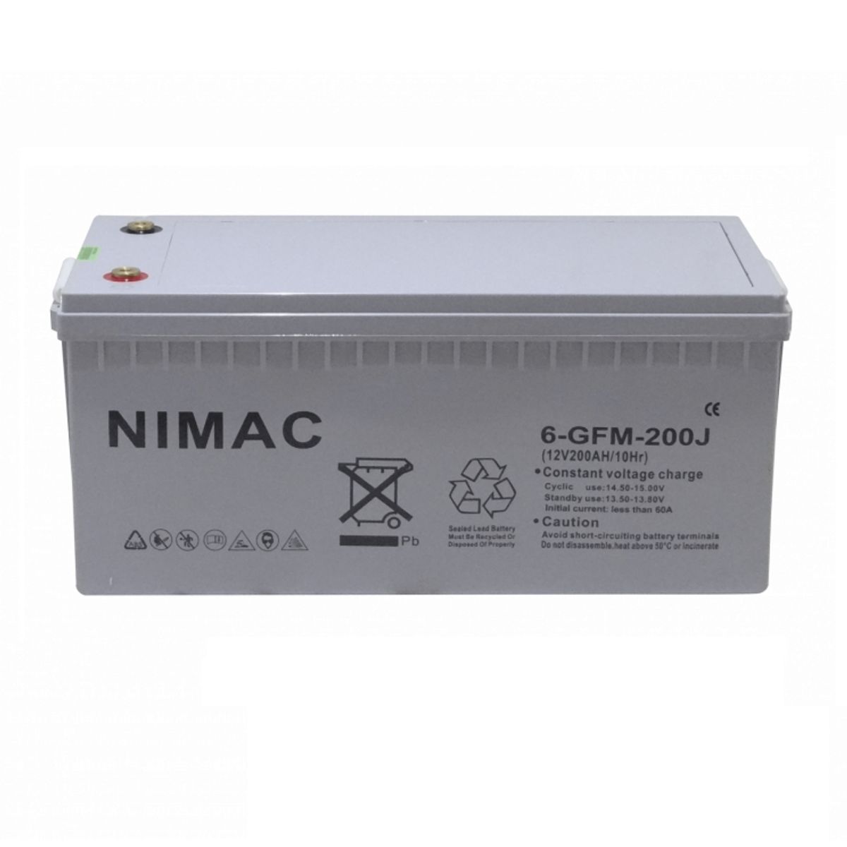 GENERICO - Batería Nimac Gel 200Ah 12V Ciclo Profundo
