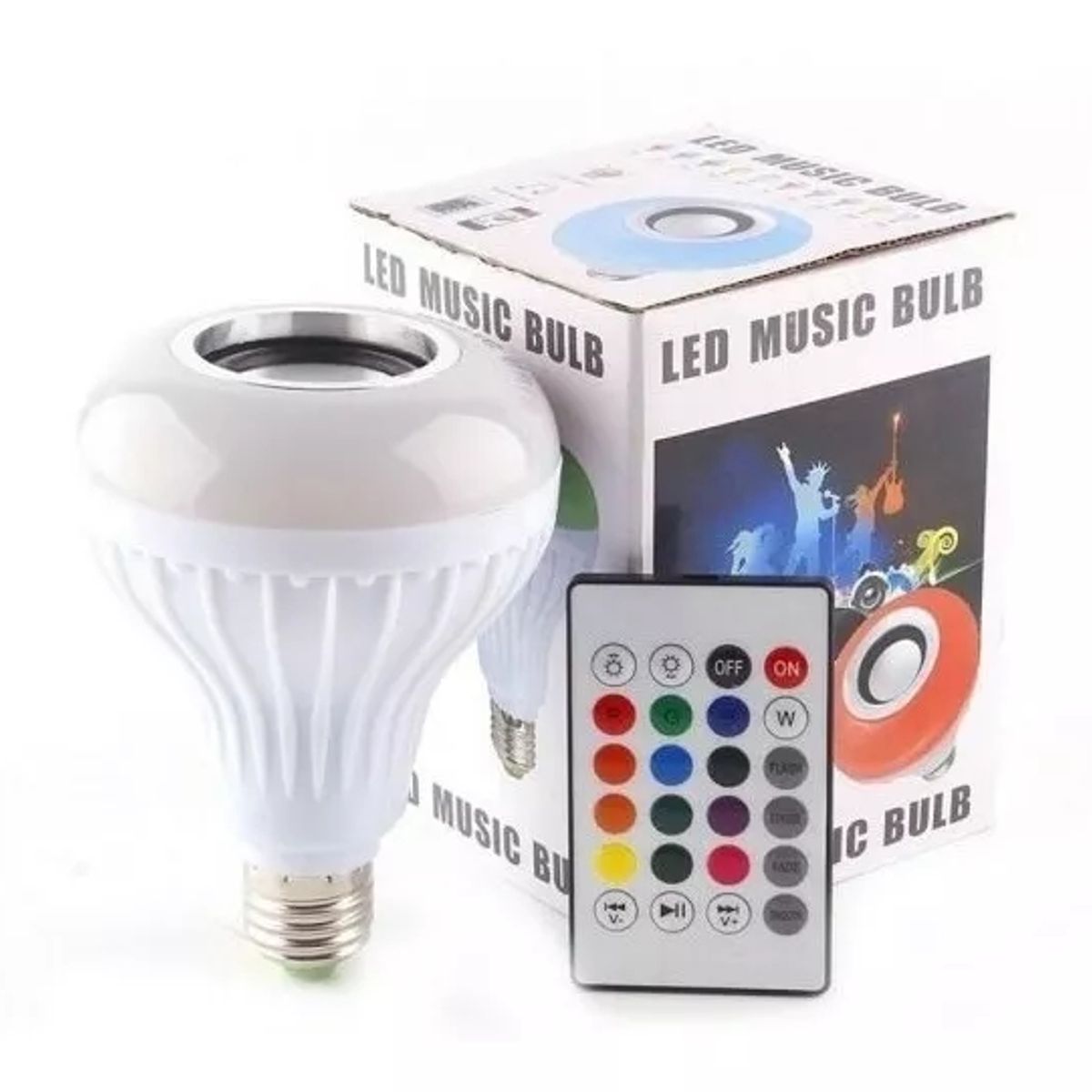 GENERICO - Ampolleta Led Parlante Bluetooth Control Musica blanco
