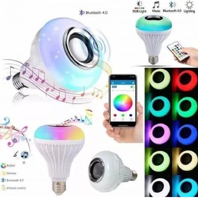 Imagen 2 del producto Ampolleta Led Parlante Bluetooth Control Musica blanco