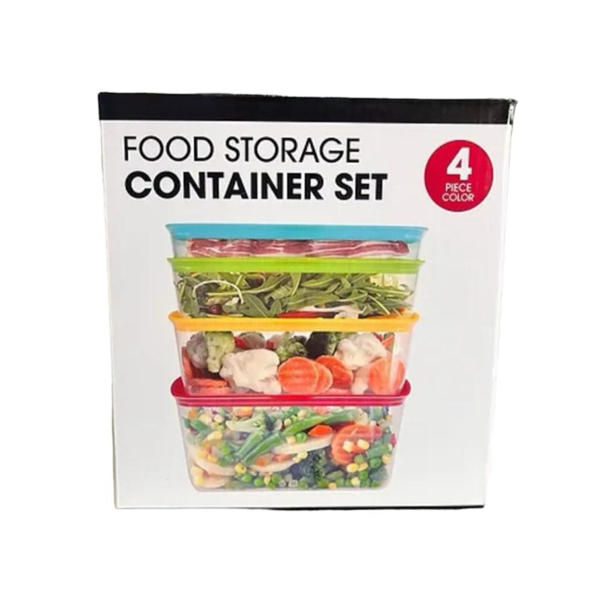 OEM - Set de 4 Contenedores Plásticos con Tapa