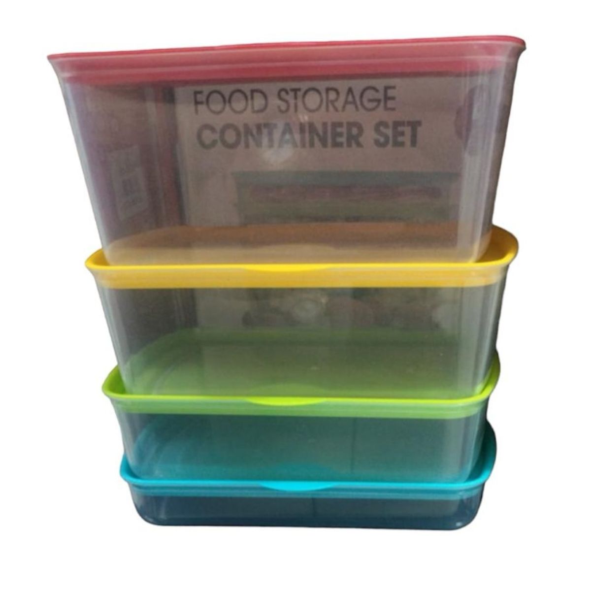 OEM - Set de 4 Contenedores Plásticos con Tapa