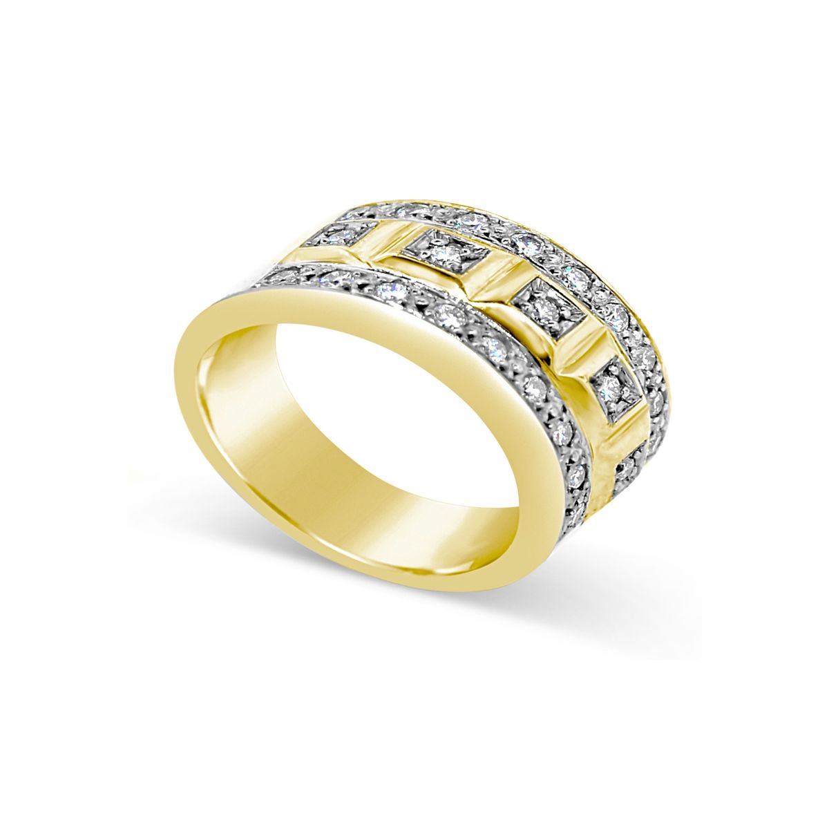 JB JOYAS BARON - Anillo de Oro Amarillo 18kt Modelo Ekati con 23 Diamantes Corte Brillante de 2pts