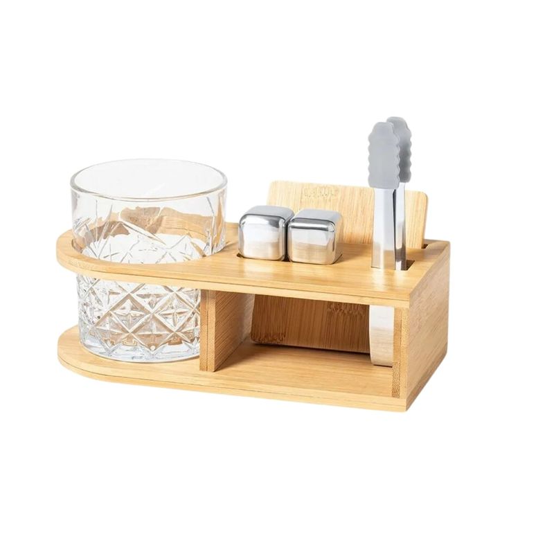 IMPORTCLICK - Set Whisk Accesorios Deluxe Bambú Vaso Devon 350 ML IMPORTCLICK