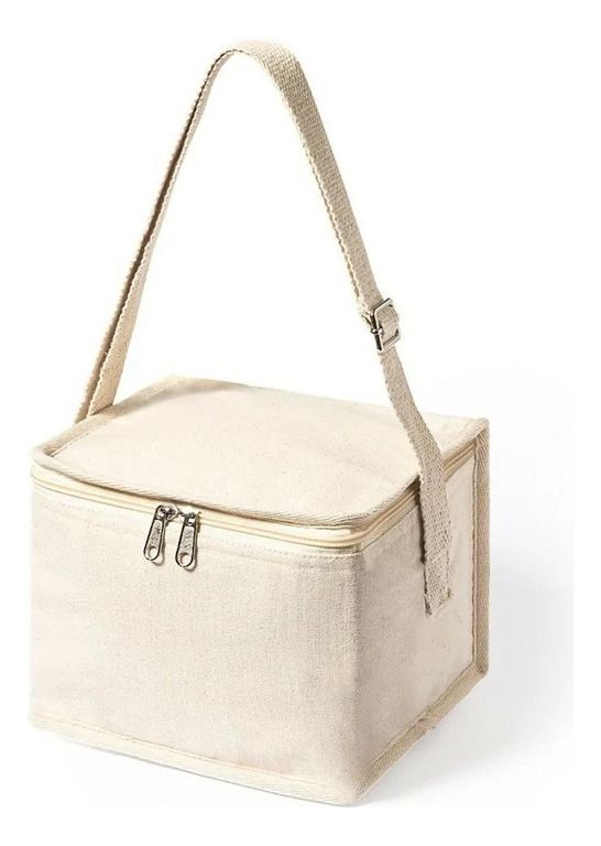 Set Bolso Cooler Tupper Hermetico Cubiertos PP Bambu Parum 1000 ML - Beige