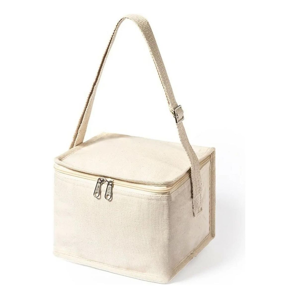 IMPORTCLICK - Set Bolso Cooler Tupper Hermético Cubiertos PP Bambú Parum 1000 ML - Beige