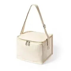 IMPORTCLICK - Set Bolso Cooler Tupper Hermético Cubiertos PP Bambú Parum 1000 ML - Beige