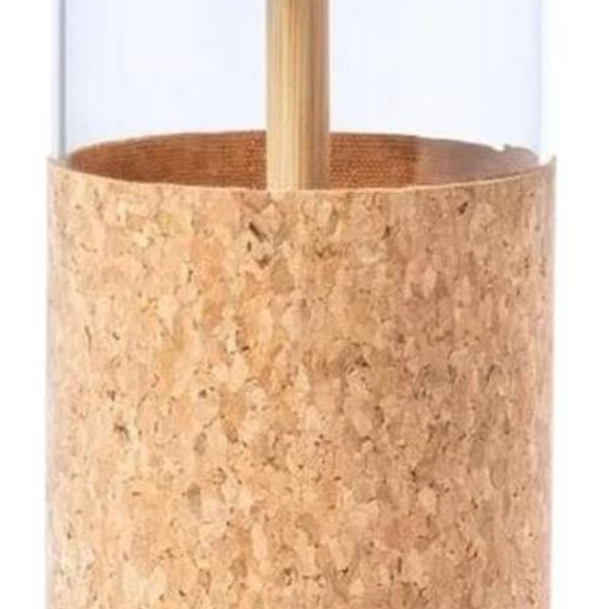 IMPORTCLICK - Vaso Vidrio Bombilla Tapa Bambú Tromury 520 ML IMPORTCLICK