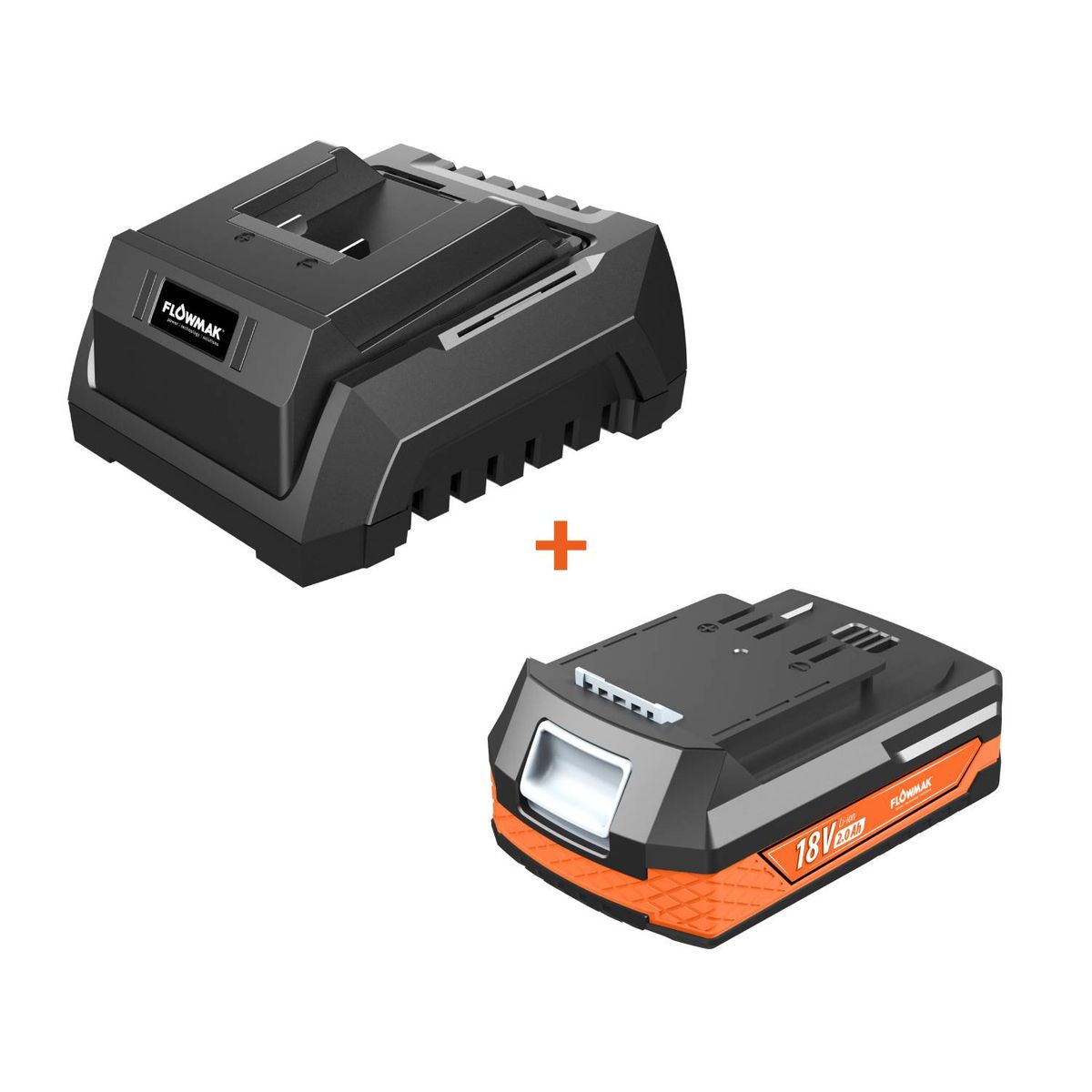 FLOWMAK - Cargador 60w más batería de 2Ah