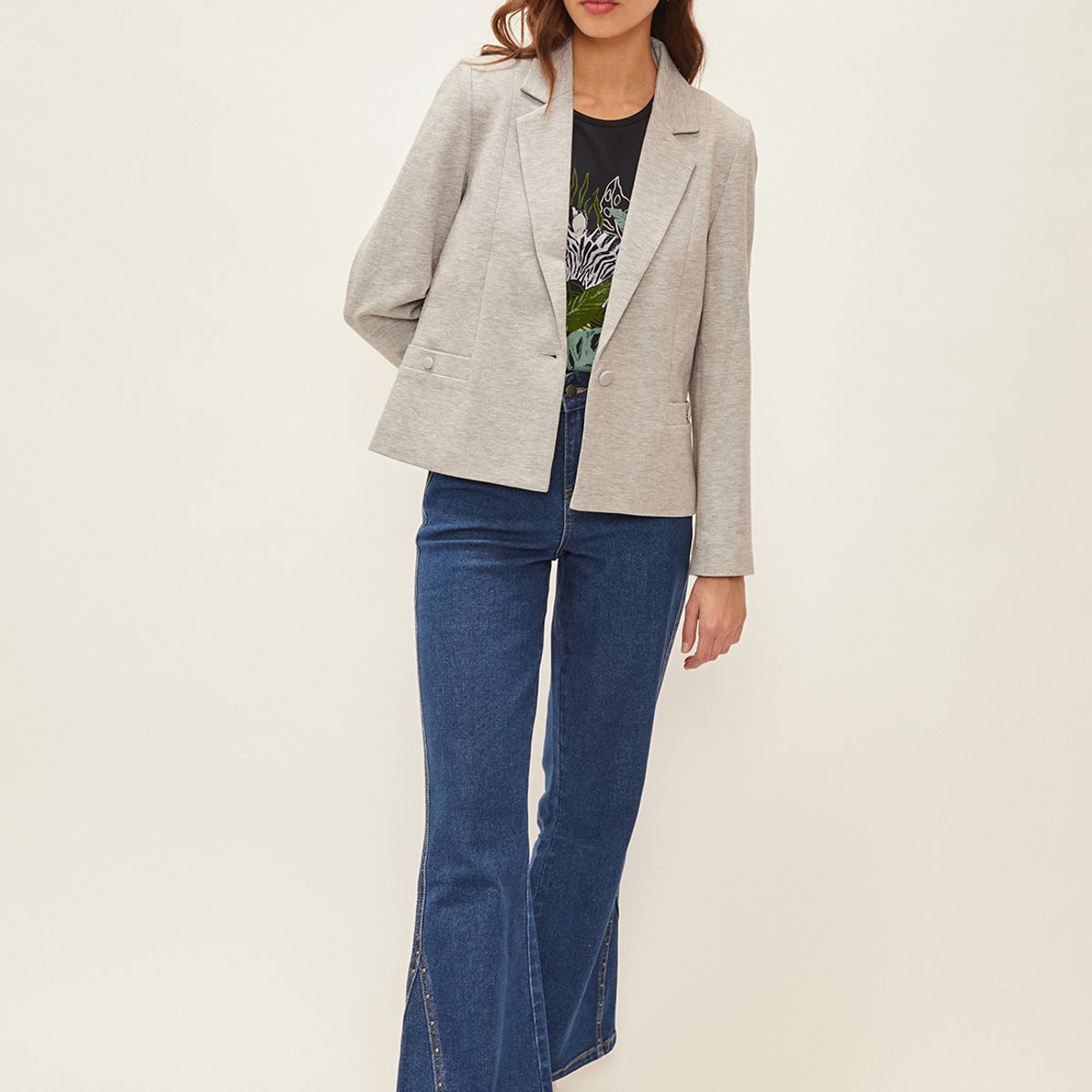 IO - Blazer Gris Mujer Io