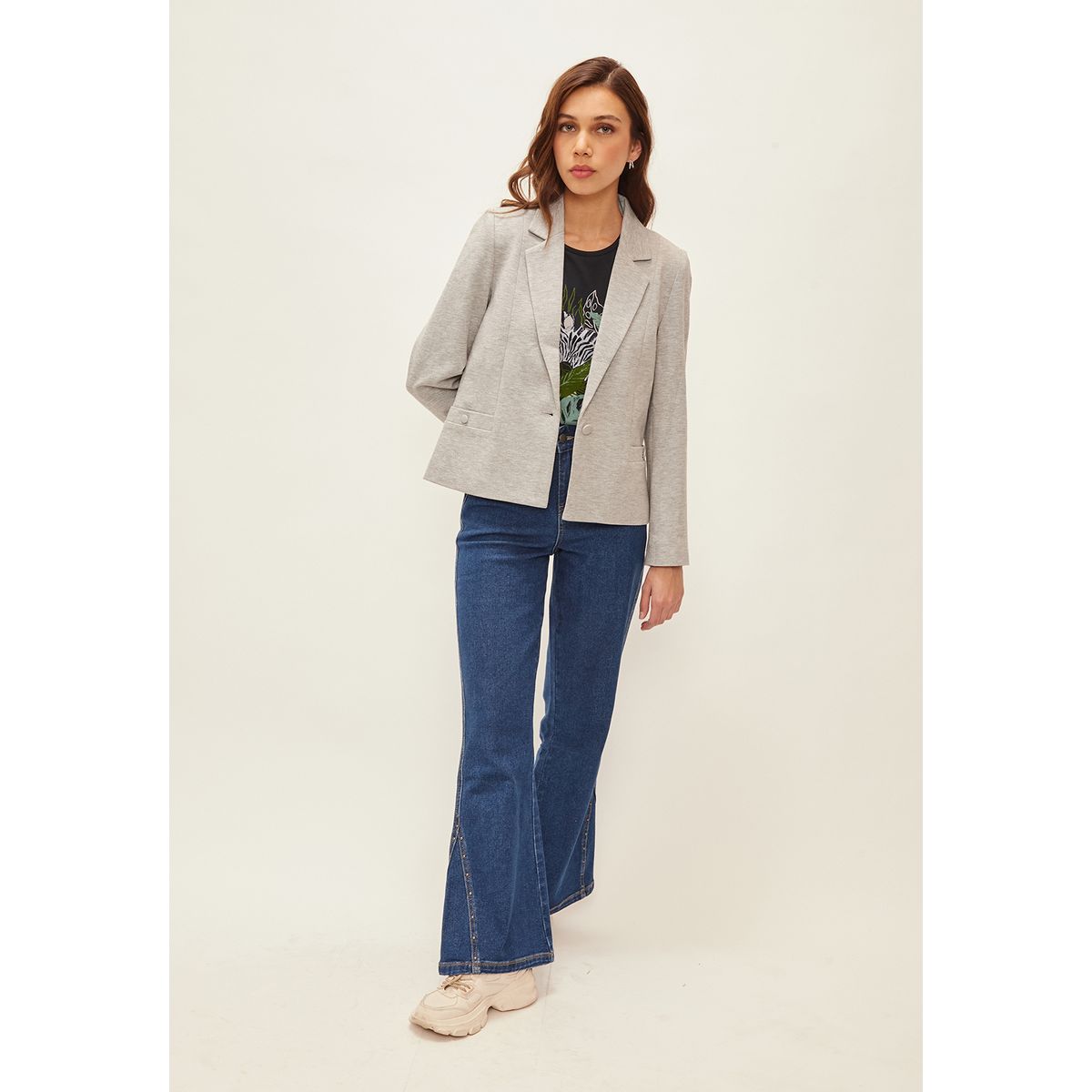 IO - Blazer Gris Mujer Io