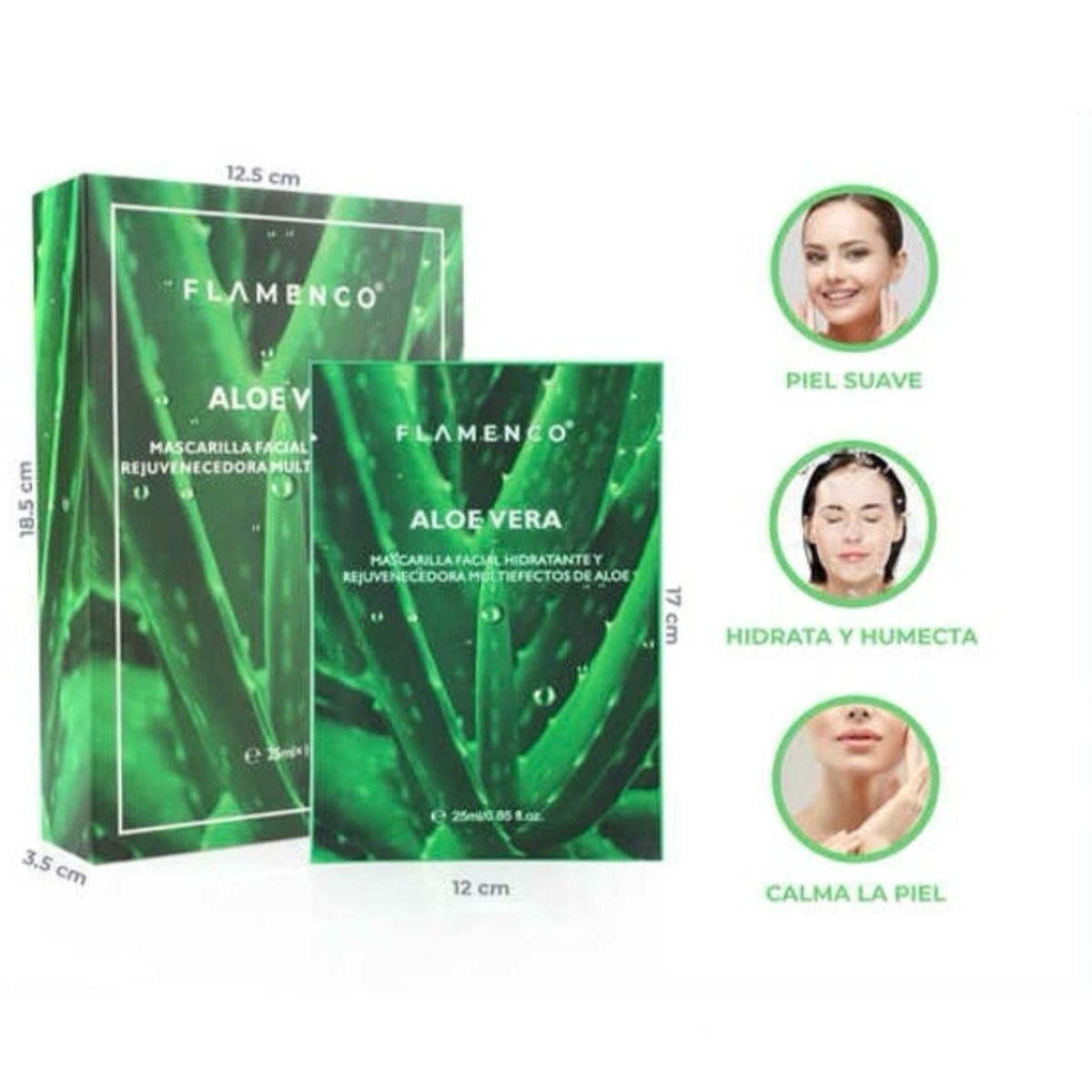 FLAMENCO - Mascarilla Facial De Aloe Vera.