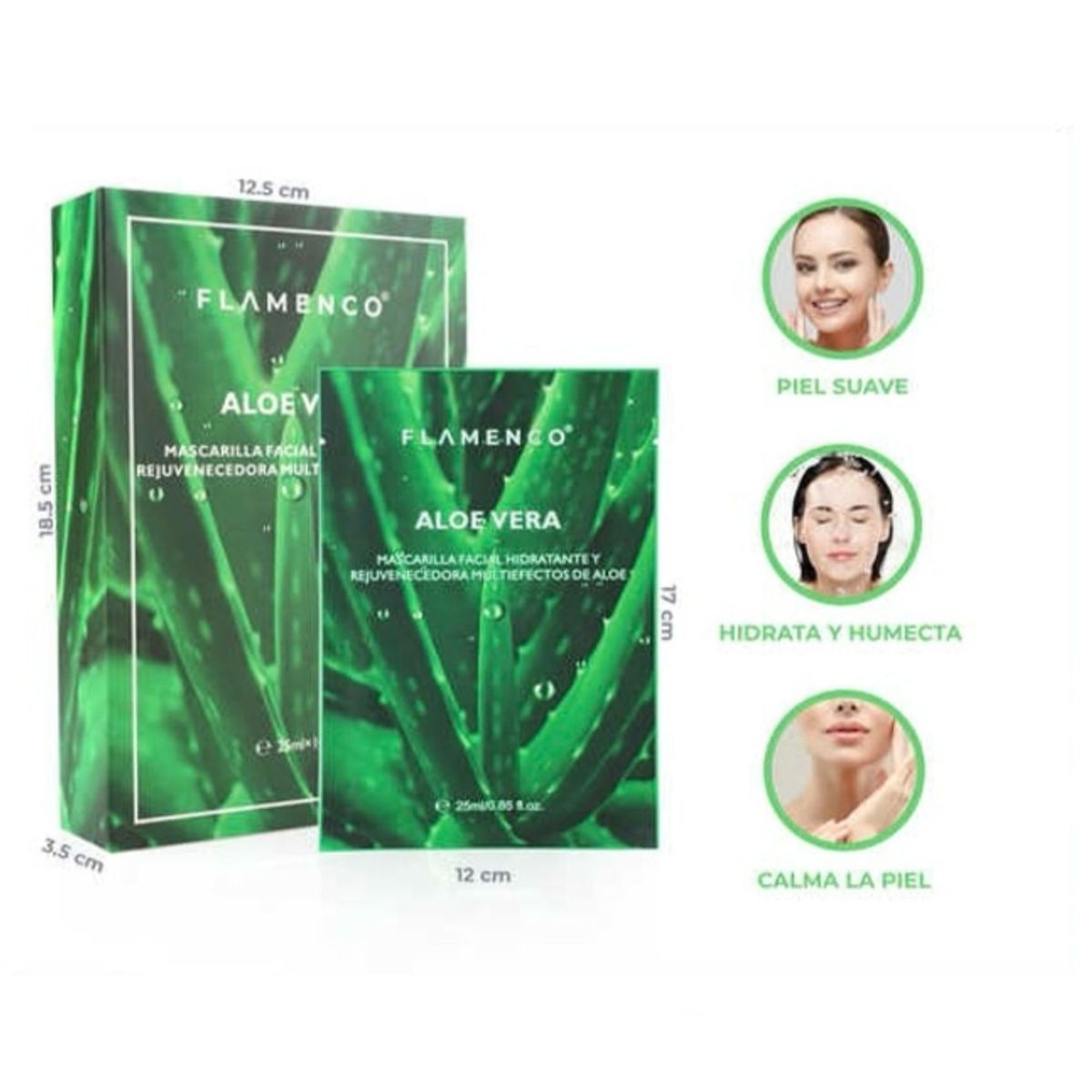 FLAMENCO - Mascarilla Facial De Aloe Vera.