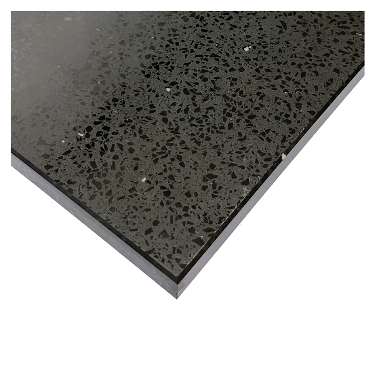 BM BRUNO MARMOL - Tabla Aperitivo Cuarzo Negro Galaxy 40x23 cm