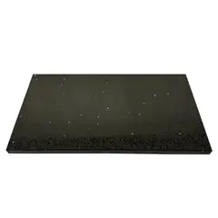BM BRUNO MARMOL - Tabla Aperitivo Cuarzo Negro Galaxy 40x23 cm