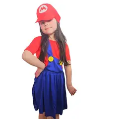 GENERICO - Disfraz Mario para niña talla 6