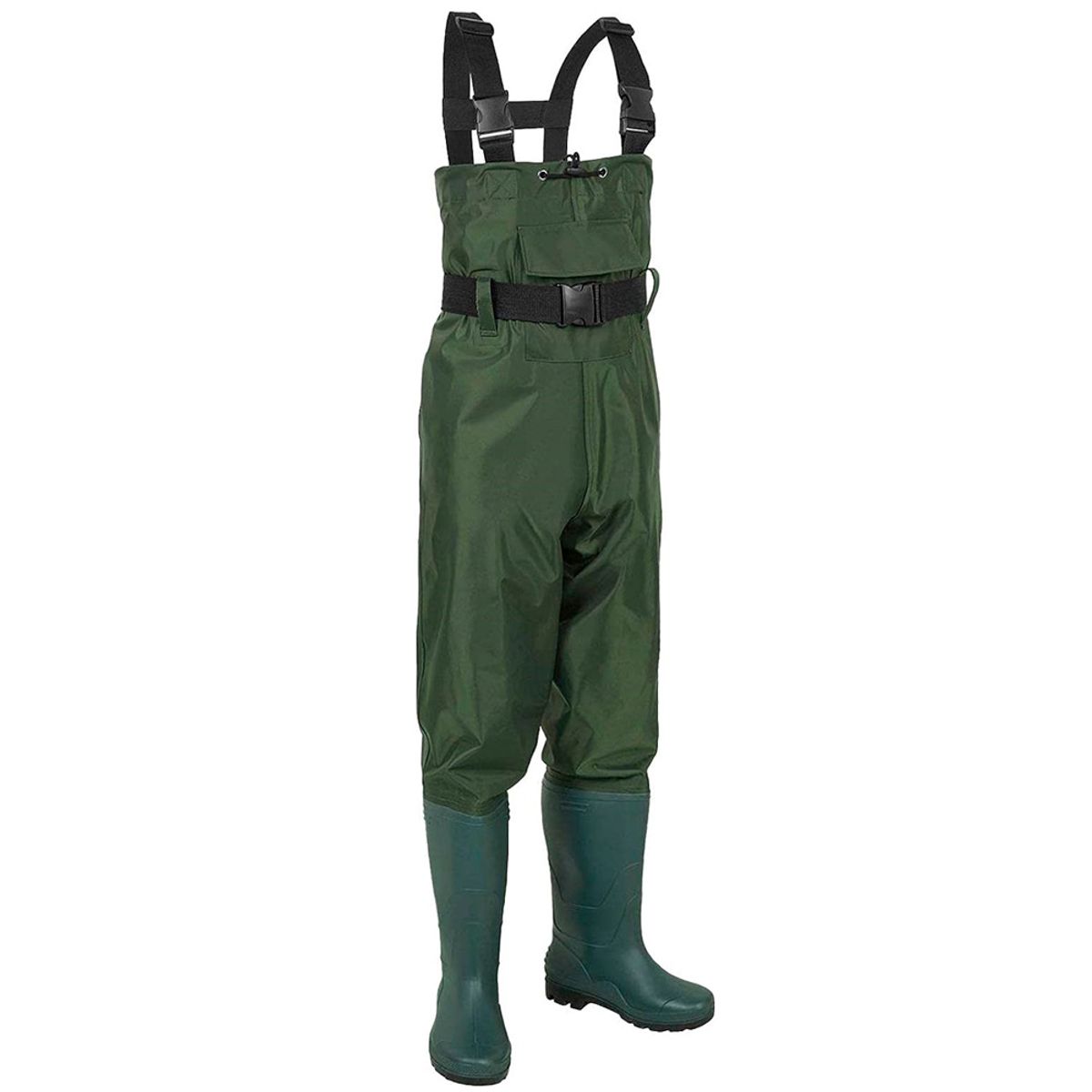 GENERICO - Traje Pesca Wader Impermeable Pvc Pecho Con Botas, Talla 42