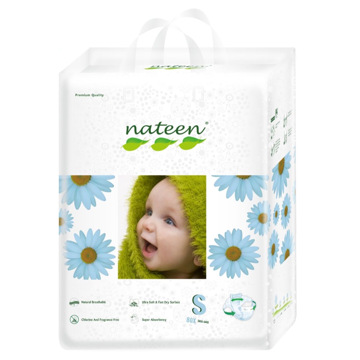 NATEEN - Pañal Ecológico Premium S - 80 unidades