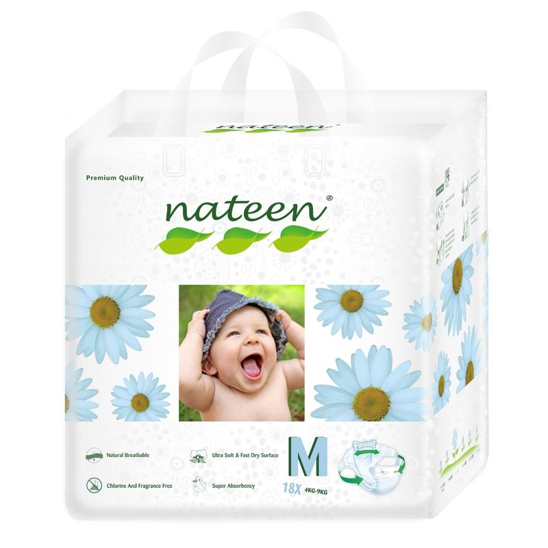 NATEEN - Pañal Ecológico Premium M - 18 unidades