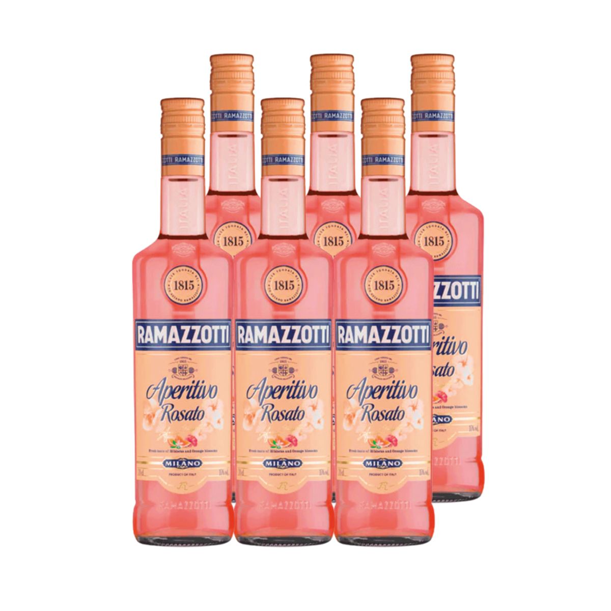 RAMAZZOTTI - 6x Licor Ramazzotti Aperitivo Rosato 15° 700cc