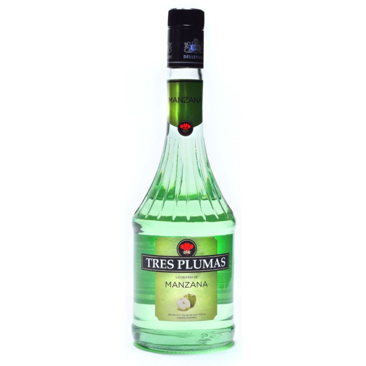 TRES PLUMAS - Licor Tres Plumas Licor De Manzana 24° 700Cc