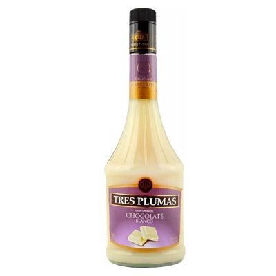 Tres Plumas Licor Licor De Chocolate Blanco 17° 750Cc