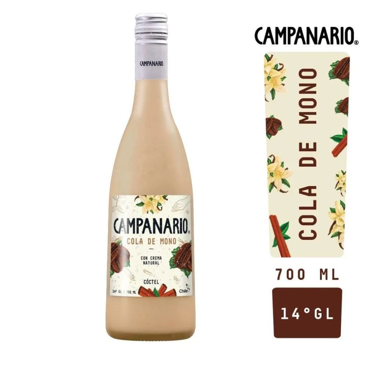 CAMPANARIO - Licor Campanario Cola De Mono 14° 700Cc