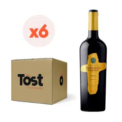 MISIONES DE RENGO - 6x Vino Reserva Merlot 14° 750cc