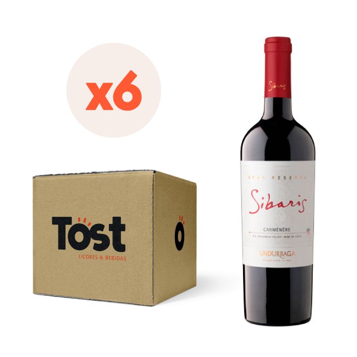 6x Vino Sibaris Gran Reserva Carmenere 14 750cc