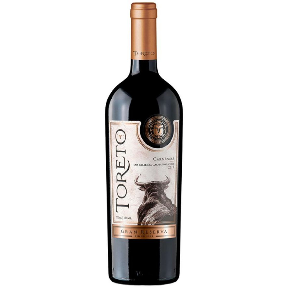 BESTIAS WINES - Vino Toreto Gran Reserva Carmenere 14° 750cc