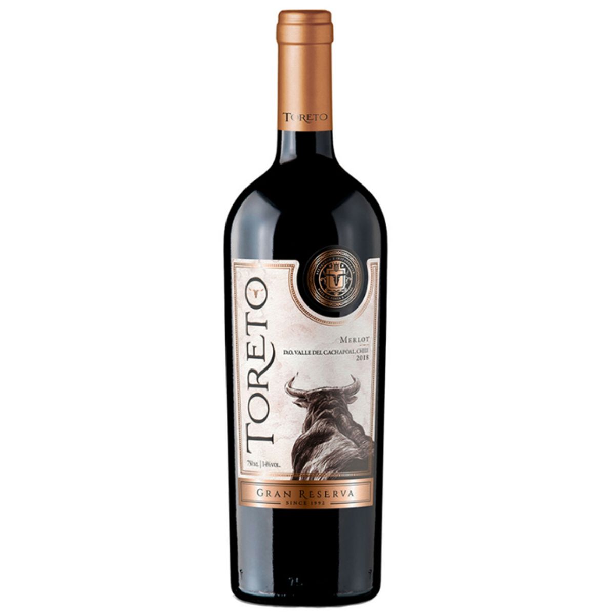 BESTIAS WINES - Vino Toreto Gran Reserva Merlot 14° 750cc
