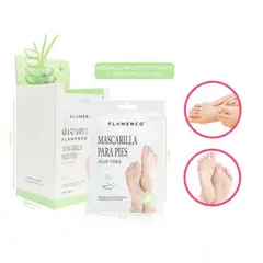 FLAMENCO - Mascarilla Para Pies Exfoliante E Hidratante De Aloe Vera.