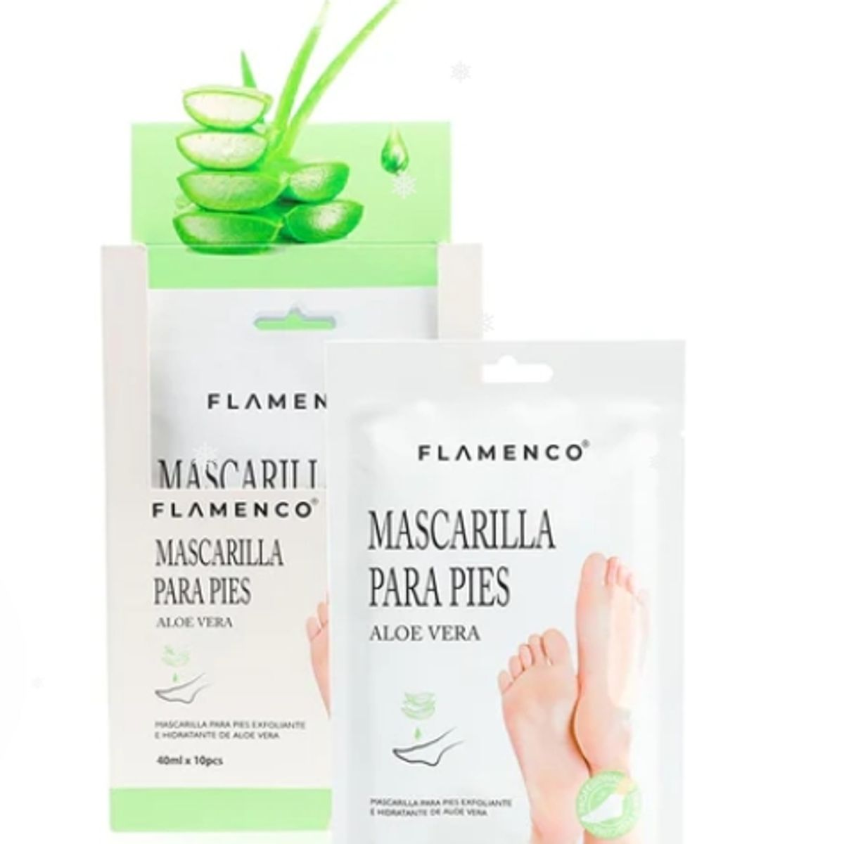 FLAMENCO - Mascarilla Para Pies Exfoliante E Hidratante De Aloe Vera.