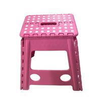 Taburete Plástico Plegable - Rosa