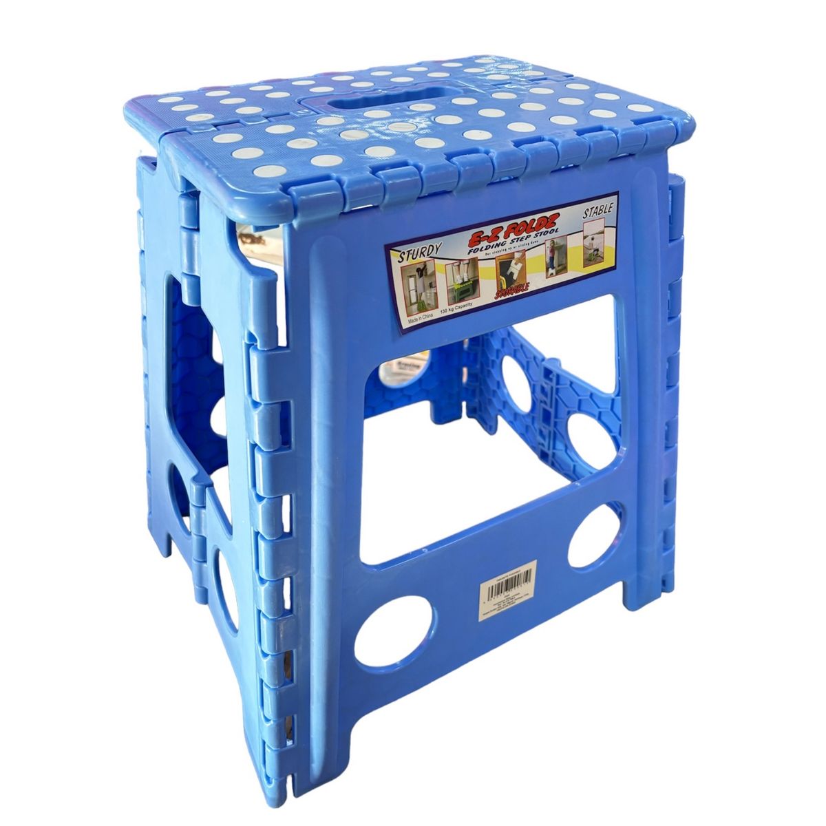GENERICO - Taburete Plástico Plegable - Celeste