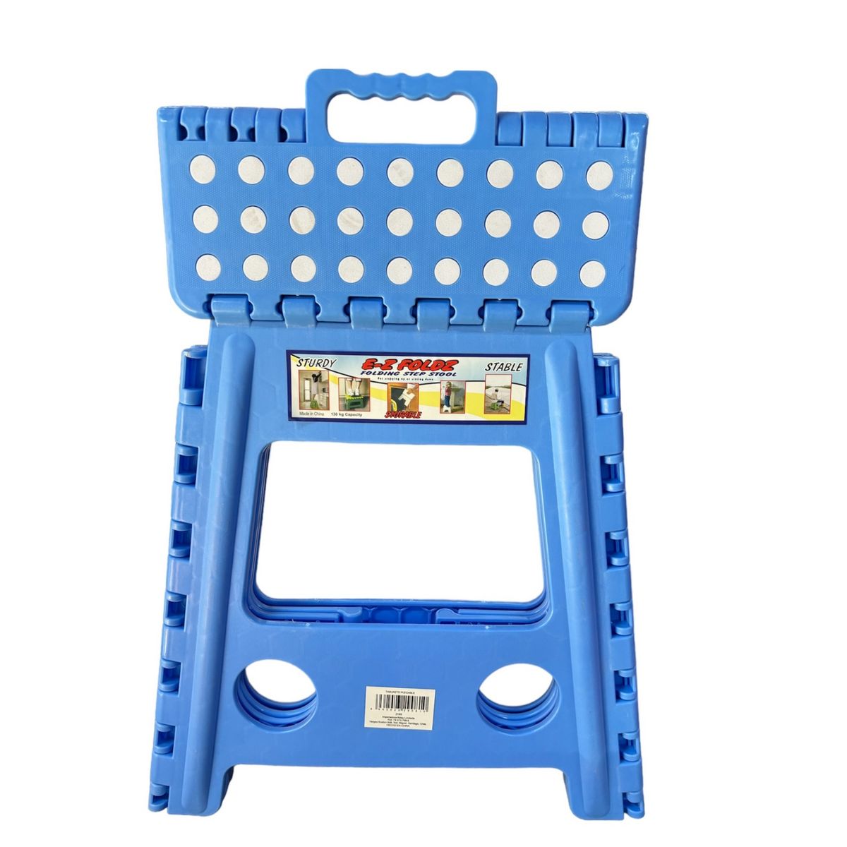 GENERICO - Taburete Plástico Plegable - Celeste
