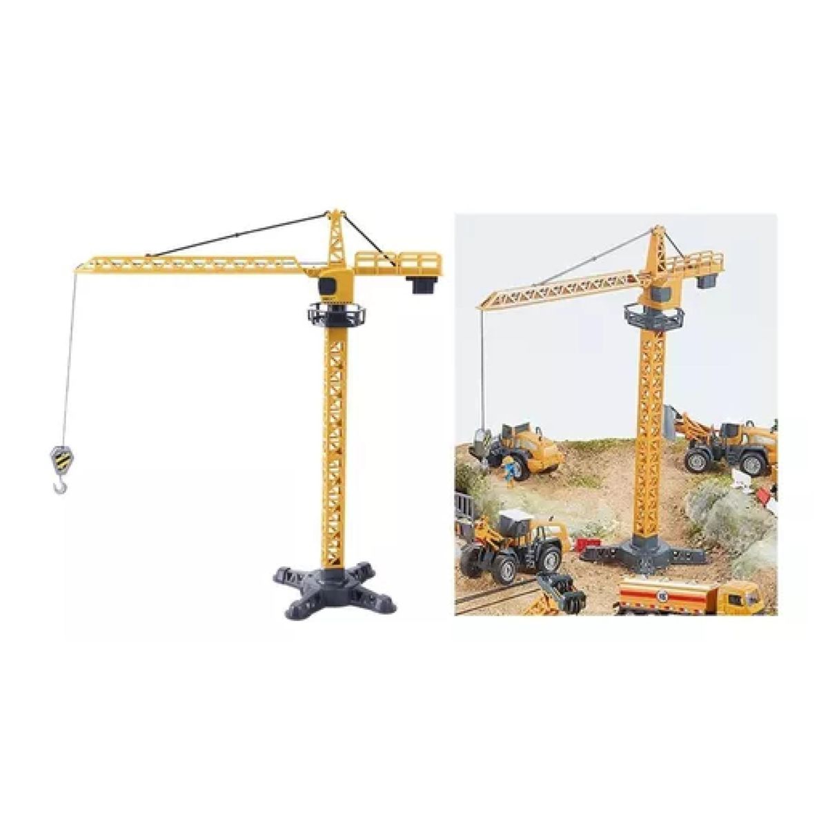 GENERICO - Juguete Grua Torre Elevadora 40x40x17cm Amarillo Infantil